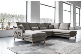 Colțar gri extensibil (cu colț pe partea dreaptă/în formă de "U") Charming Charlie – Miuform