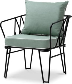 Scaun design LUX pentru exterior, Tesatura, Metal, Clifton blaise light blue