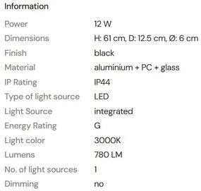 Aplica LED baie iluminat elegant IP44 Fayette H-61cm