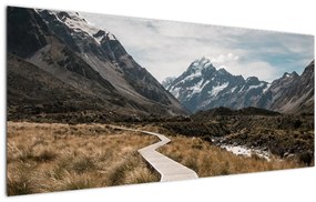 Tablou - Poteca în valea muntelui Mt. Cook (120x50 cm)
