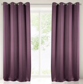 Draperie lungă mov cu ornament 135 x 250 cm