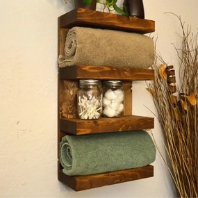 Suport prosop din lemn  seria-620 Homs 65 x 12 x 20 cm,  rustic,30099