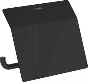 Suport hartie igienica cu protectie negru Hansgrohe AddStoris