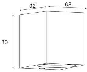 Aplica de perete Exterior, Protectie IP44, 1xGU10, HARMONIA