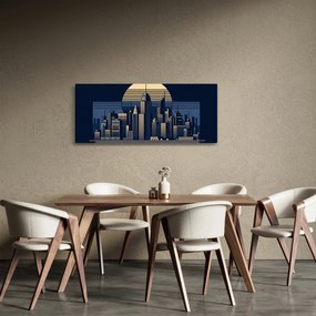Tablou – Oraș geometric (120x50 cm)
