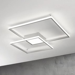 Ondaluce - Plafonieră LED dimabilă DOWEL LED/60W/230V 75x75 cm argintie