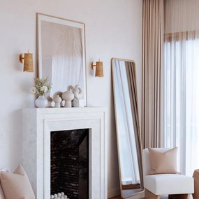 Aplica de perete LUX, Metal, Rattan, Delran