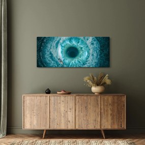 Tablou marea cu barca (120x50 cm)