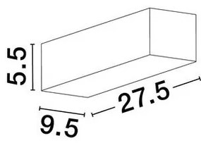 Aplica de perete ambientala din ghips LITA