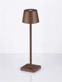Veioza/Lampa de masa LED portabila exterior IP54 DECK maro