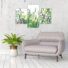 Tablou - Flori de pajiște pictate (90x60 cm)