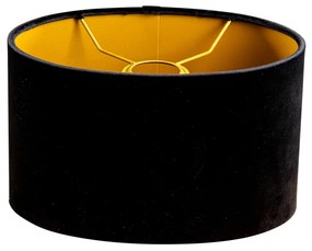 Abajur din catifea negru oval 25/16/15