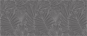 Tablou - Frunze de palmier gri (120x50 cm)