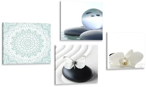 Set tablouri Feng Shui în tonuri delicate