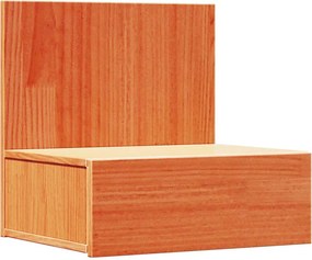 vidaXL Noptieră Maroniu cerat 42 x 32,5 x 40 cm Lemn masiv de pin