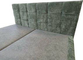 Pat boxspring tapitat DIRELIS VIBE 160x200 cm verde inchis Saltea: Saltea cu arcuri Bonell