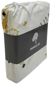 Lenjerie de pat din bumbac FROST & GOLD alba Dimensiune lenjerie de pat: 70 x 90 cm | 140 x 200 cm