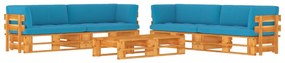 3067025 vidaXL Set mobilier paleți, 6 piese, maro miere, lemn de pin tratat