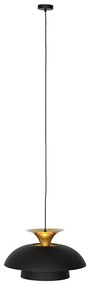 Lampă pendantă inteligentă neagră cu auriu inclusiv Wifi G95 - Titus