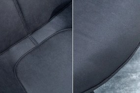 Set de 2 scaune pivotante The Dutch Retro, microfibra gri antic