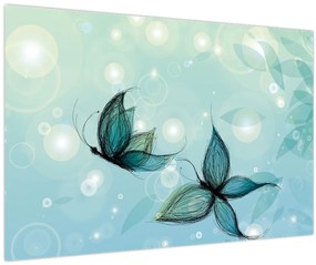 Tablou - Fluturi albaștri (90x60 cm)