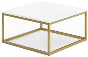 Expedo Masă de cafea TEMU, 65x33x65, stejar craft auriu/alb