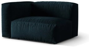 Modul pentru canapea modulară albastru închis cu tapițerie din catifea (cu colț pe partea stângă) Martina – Micadoni