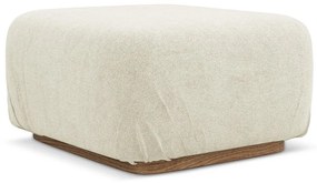 Taburet modular crem cu tapițerie din țesătură bouclé Ailani – Makamii