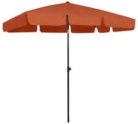 Umbrela de plaja, caramiziu, 200x125 cm Terracota, 200 x 125 cm