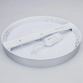 Solight WD244-S - Panou LED 2 în 1 24W/230V 3000/4000/6000K Ø 30 cm IP54 argintiu