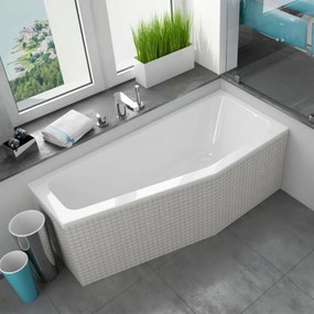 Cadă de baie asimetrică Keos 70x160x44 dreapta