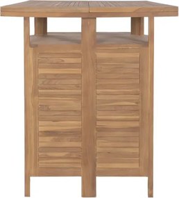 Set bar exterior din lemn de tec, masă bar și 2 scaune, finisaj natural, „Cebu”
