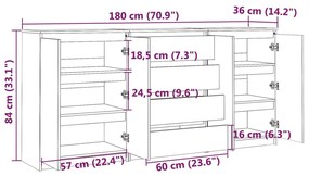 Dulapuri laterale, 3 buc., alb, lemn masiv de pin 1, Alb