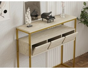 Măsuță Guarda Travertine and Gold