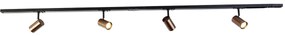 Sistem modern de șine monofazat cu 4 spoturi Wifi bronz închis - Jeana