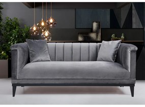 Canapea 2-locuri Trendy (gri închis + negru). 1106661