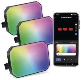 SET 3x proiector LED RGBIC dimabil de exterior LED/14W/230V 3000-6500K IP65 Wi-Fi Tuya