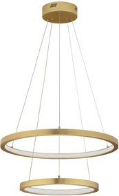 Lustra LED suspendata design circular EMPATIA D-60/40cm aurie