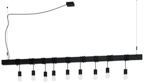 Lustră pe cablu Eglo 39939 TOWNSHEND-B 9xE27/40W/230V negru