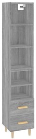 Dulap inalt, gri sonoma, 34,5x34x180 cm, lemn prelucrat 1, sonoma gri, 2 drawers 3 shelves