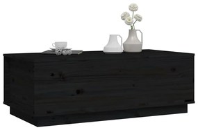 Masuta de cafea, negru, 100x50x35 cm, lemn masiv de pin 1, Negru