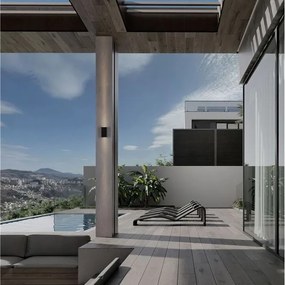 Aplica LED exterior iluminat sus si jos IP65 ELIO antracit