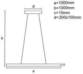 Lustră LED dimabilă pe cablu LED/40W/230V 3000-6500K crom + telecomandă