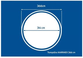 Trambulină Marimex cu plasă de siguranță, 366 cm