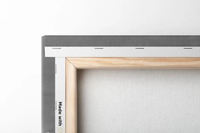 Tablou oraș pe coastă în design alb-negru