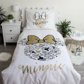Disney Minnie Set de lenjerie Gold 140×200cm, 70×90 cm