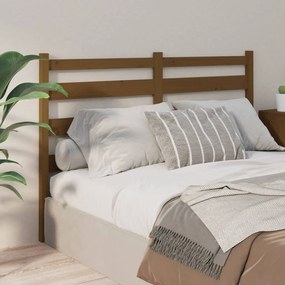 vidaXL Tăblie de pat, maro miere, 126x4x100 cm, lemn masiv de pin