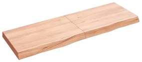 vidaXL Raft de perete maro deschis 120x40x(2-6) cm lemn stejar tratat