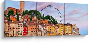 Tablou - Rovinj, Croația (cu ceas) (90x30 cm)