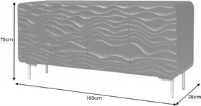 Comoda din lemn de mango Lagoon 160cm, negru